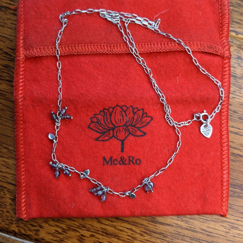 Me&Ro necklace,sterling silver with Iolite stones